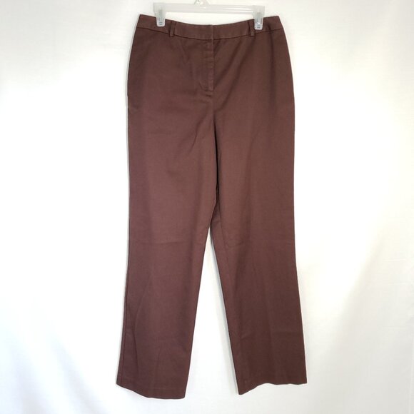 Foxcroft Pants - FOXCROFT Wide Leg M nice dark brown trouser pants in Womens 8/ Medium M